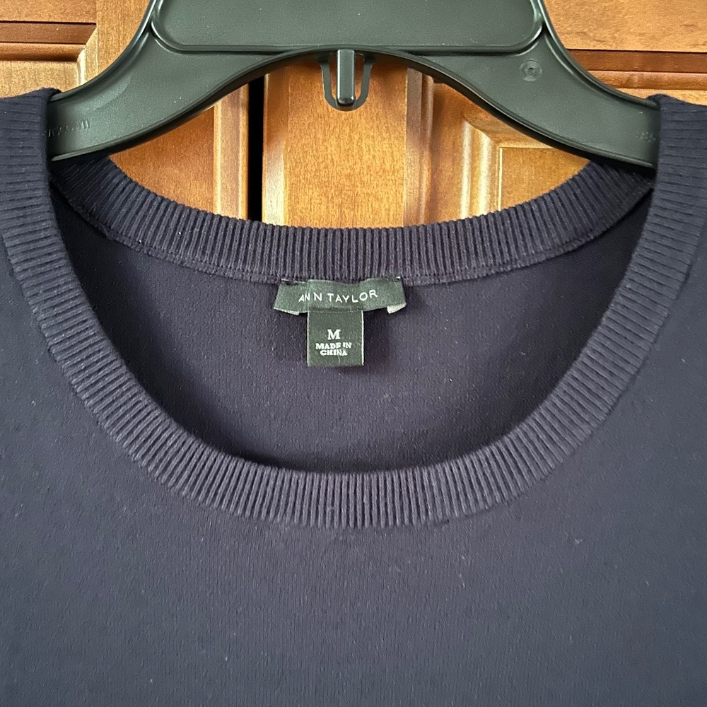 Ann Taylor Navy Blue Dress Size M - Picture 2 of 5